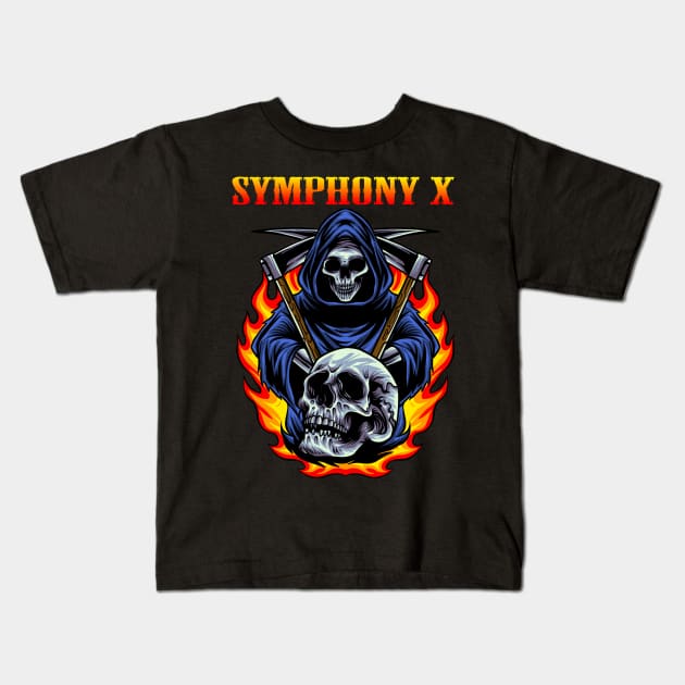 SYMPHONY X BAND Kids T-Shirt by Bronze Archer